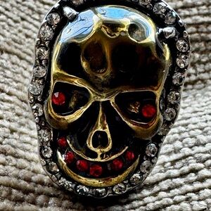 Edgy Muti-colored Skull Ring
